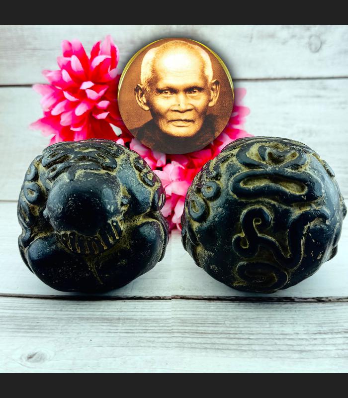 Yantra Buddha Statue Jindamani Boon Pidta Close Eye Protection Thai Amulet 17974
